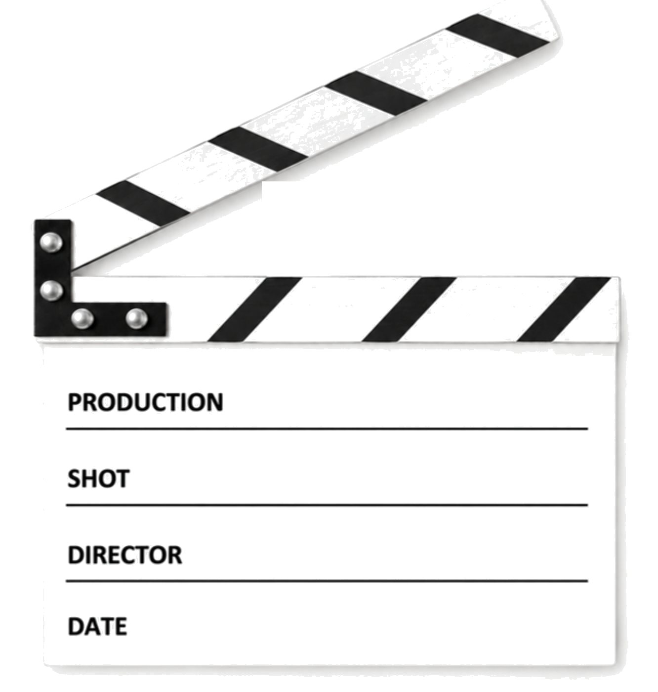 A film clapperboard